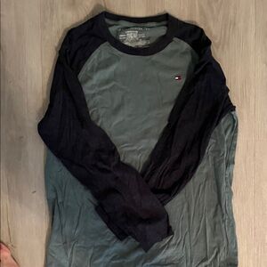 Boy’s long sleeve Tommy Hilfiger blue/green shirt